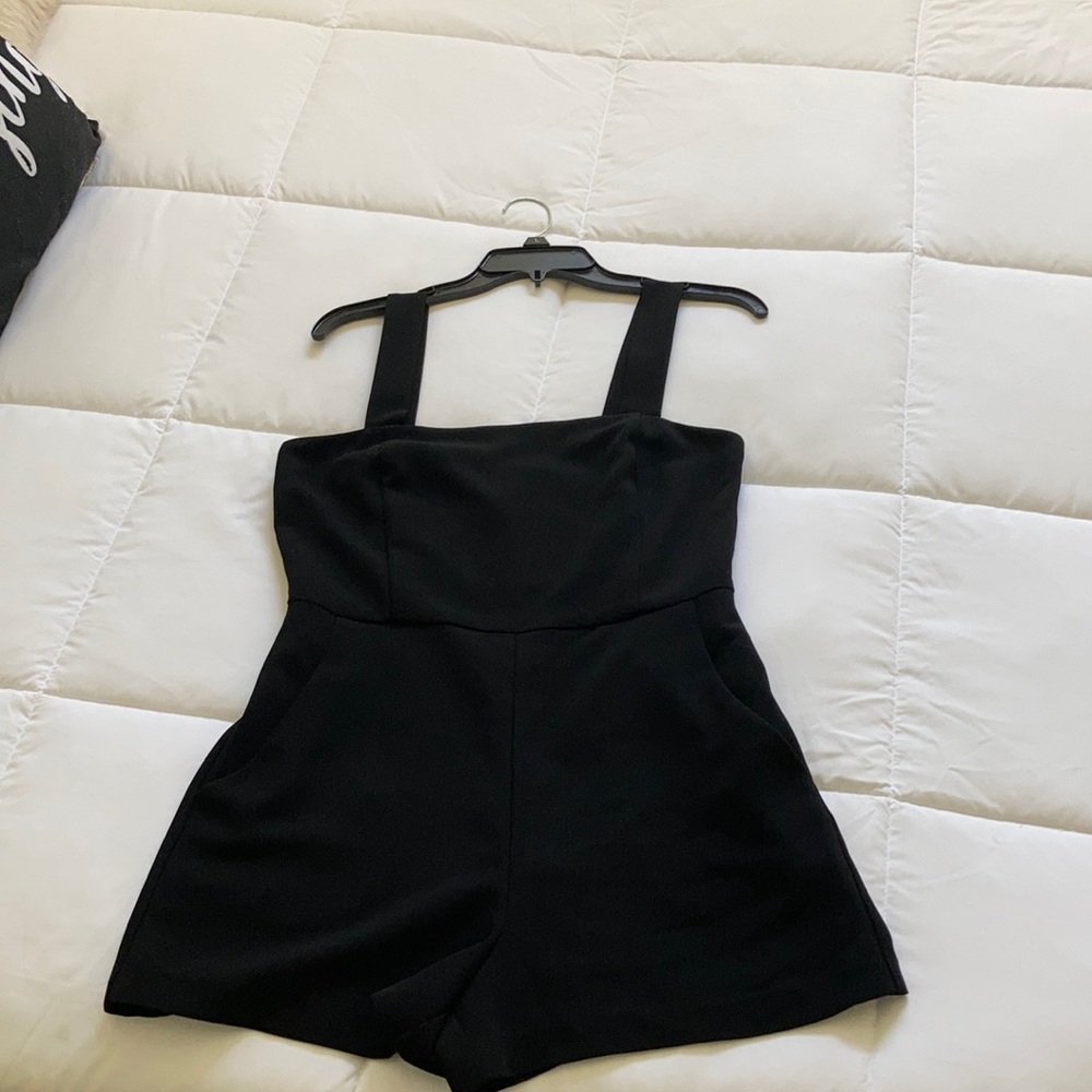 Black romper with straps